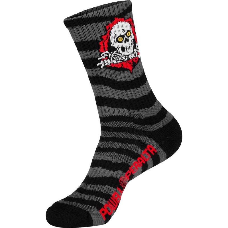 POWELL RIPPER STRIPES CHARCOAL/BLACK SOCKS