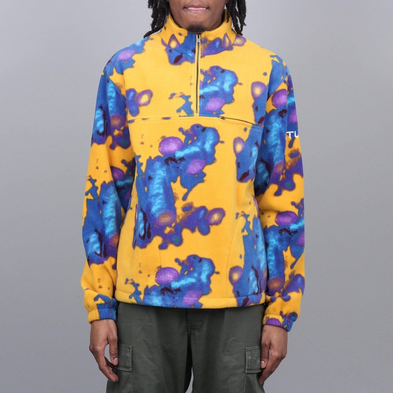 Stussy Half Zip Polar Mock Tie Dye Small