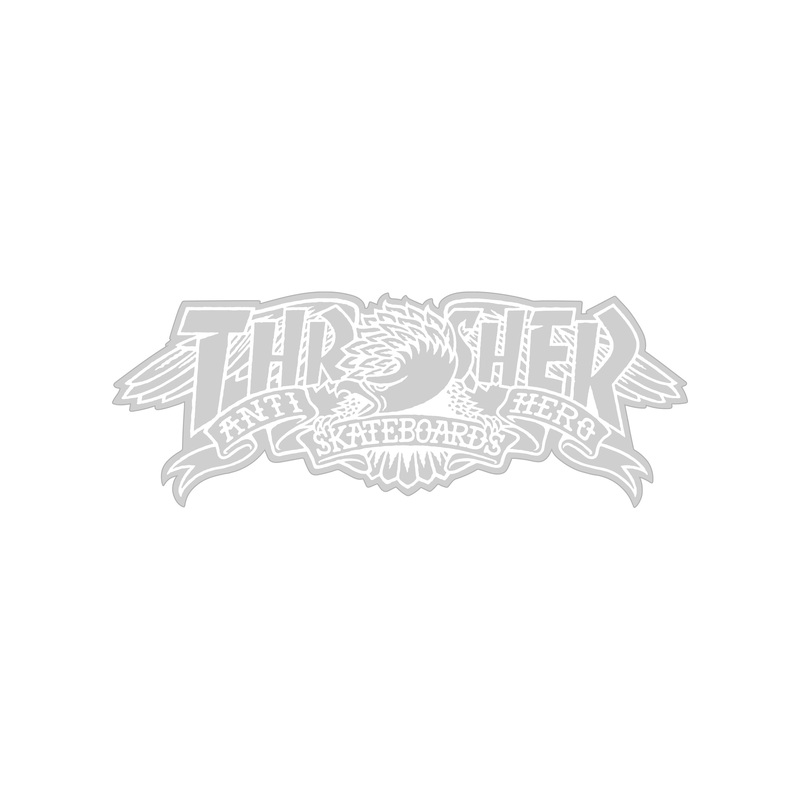 Thrasher X Antihero Mag Banner Clear Sticker