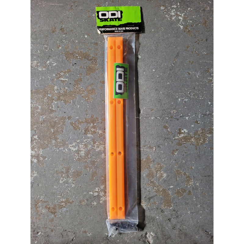 Vintage 80s ODI 4 Hole Skateboard Rails w/Screws 14.25″ – ORANGE