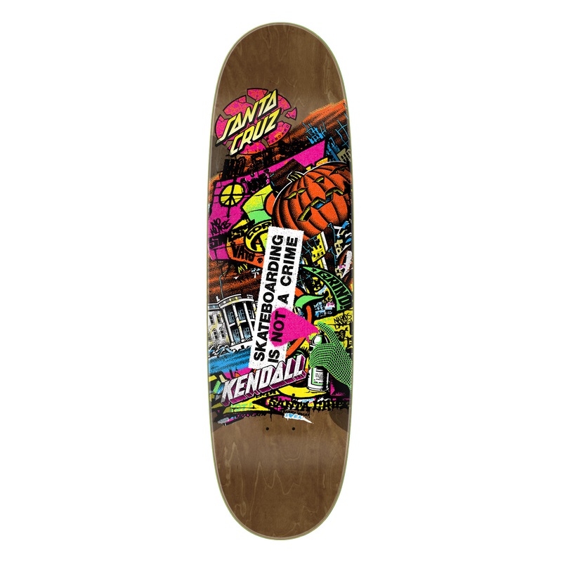 9.00in Kendall Street Art Collage Santa Cruz Egg VX Skateboard Deck No Color 9.00in x 32.00in