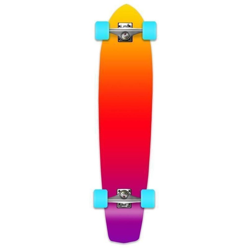 Gradient Pink 36″ Slimkick Longboard from Punked – Complete Complete