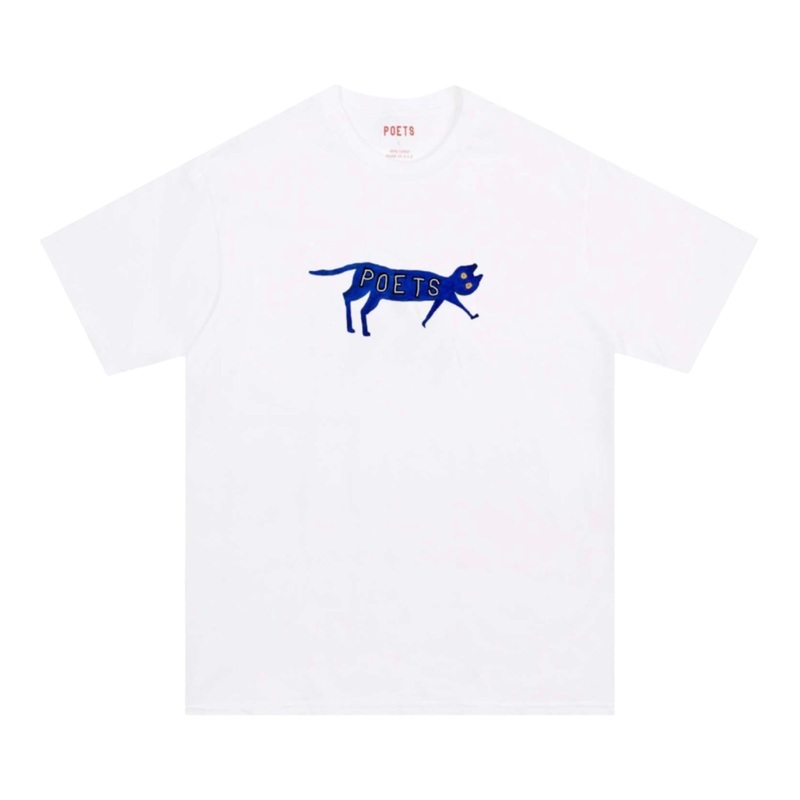 POETS CAT T SHIRT WHITE S