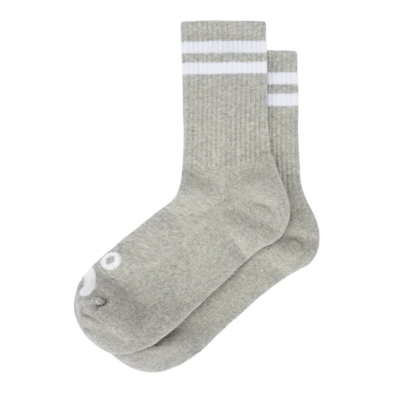 POLAR RIB SOCKS | HAPPY SAD – HEATHER GREY OS