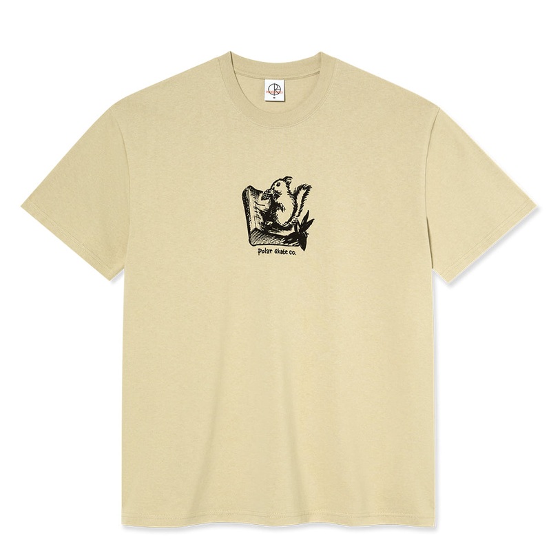 Polar Skateboards Burnside T Shirt Sand Medium