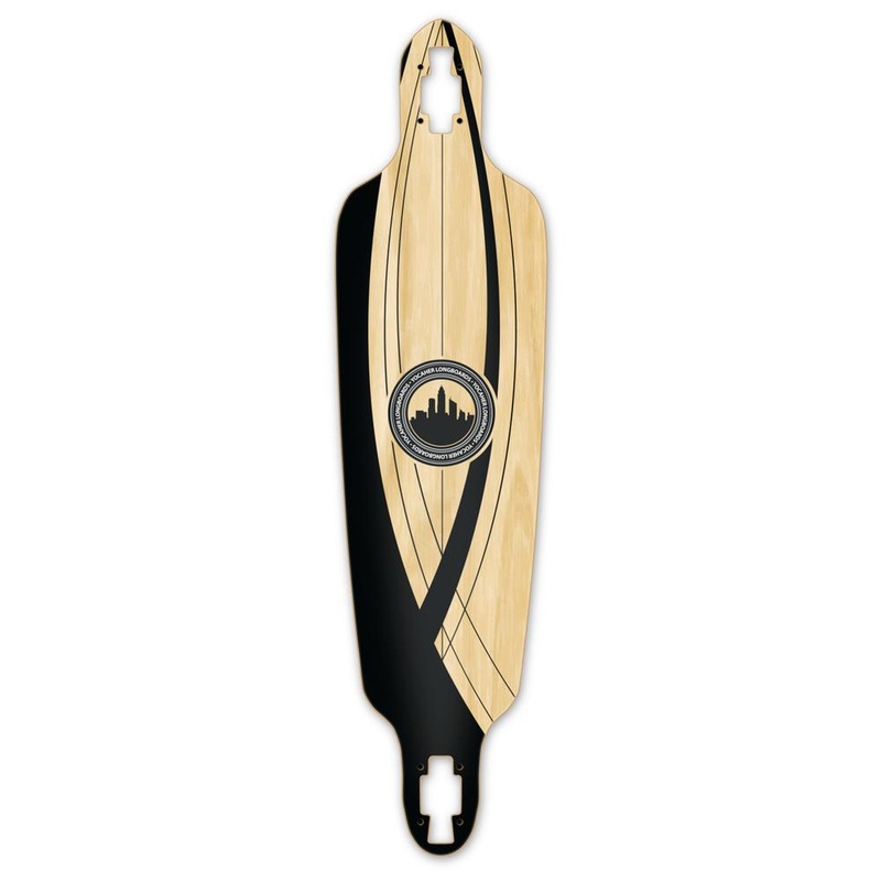 Punked Drop Through Longboard Deck – Crest Onyx Deck