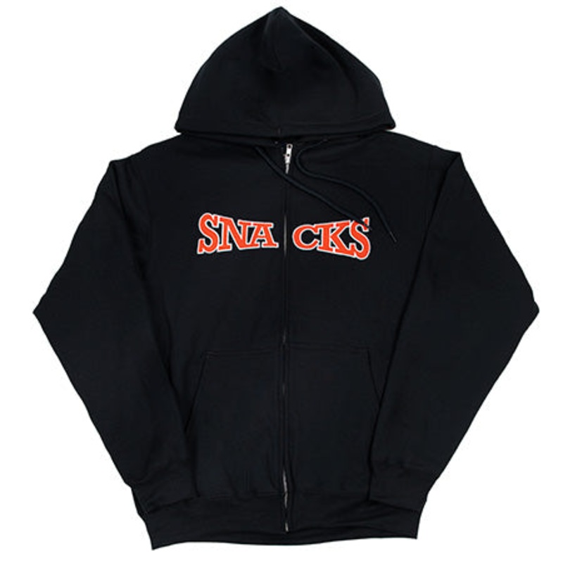 Quartersnacks Snacks Full Zip Hooded Sweatshirt Black Extra Large