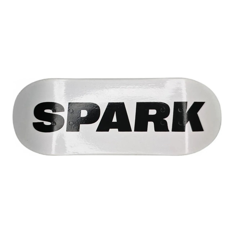 Spark High Mold Classic Logo White Fingerboard Deck 32mm Popsicle High Mold