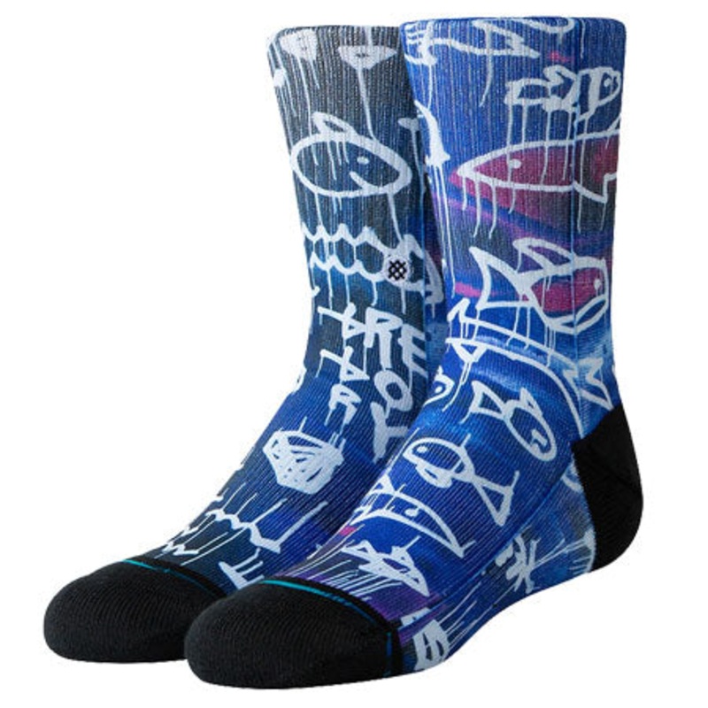 Stance Swim To Me Kids Socks Blue Youth Large