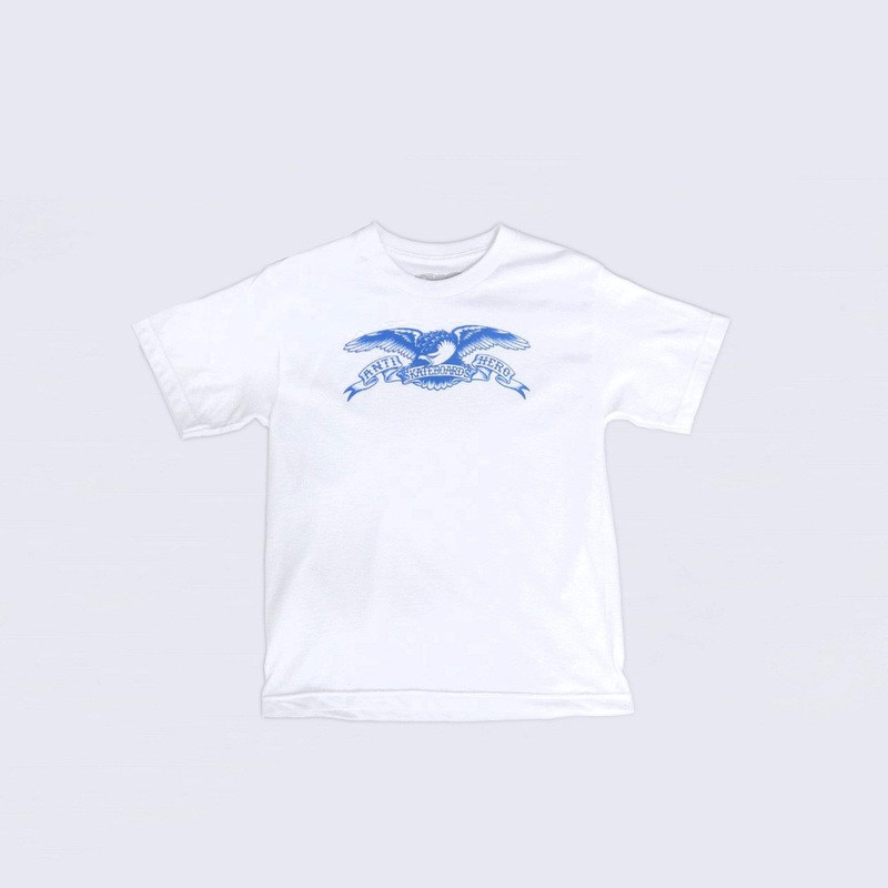 Anti Hero Basic Eagle Youth T-Shirt White / Navy Small