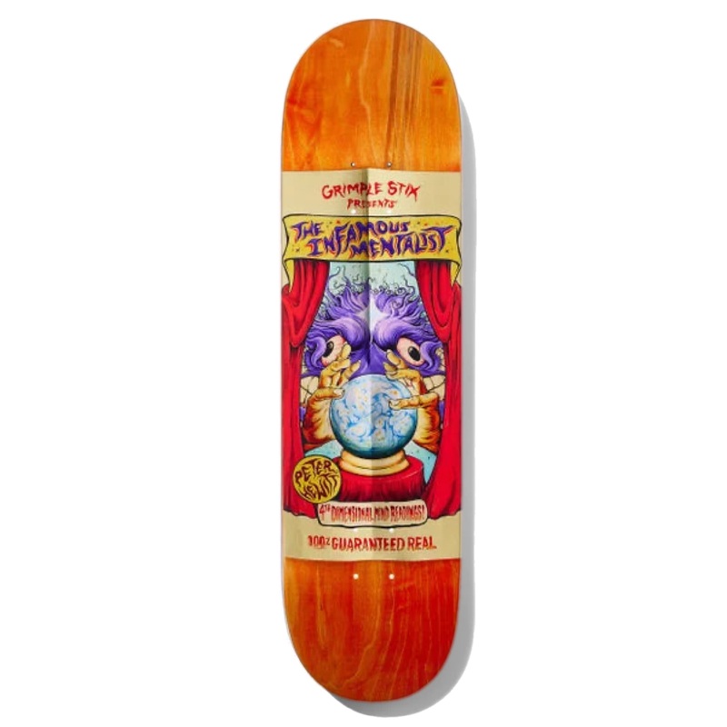 Grimple Stix Hewitt Sideshow Skateboard Deck 8.5″ Yellow Bottom Ply 14.375″