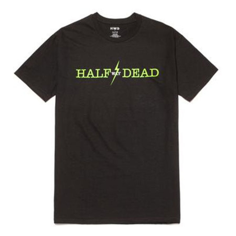 Halfway Dead Lightning Bolt II T Shirt Black Small