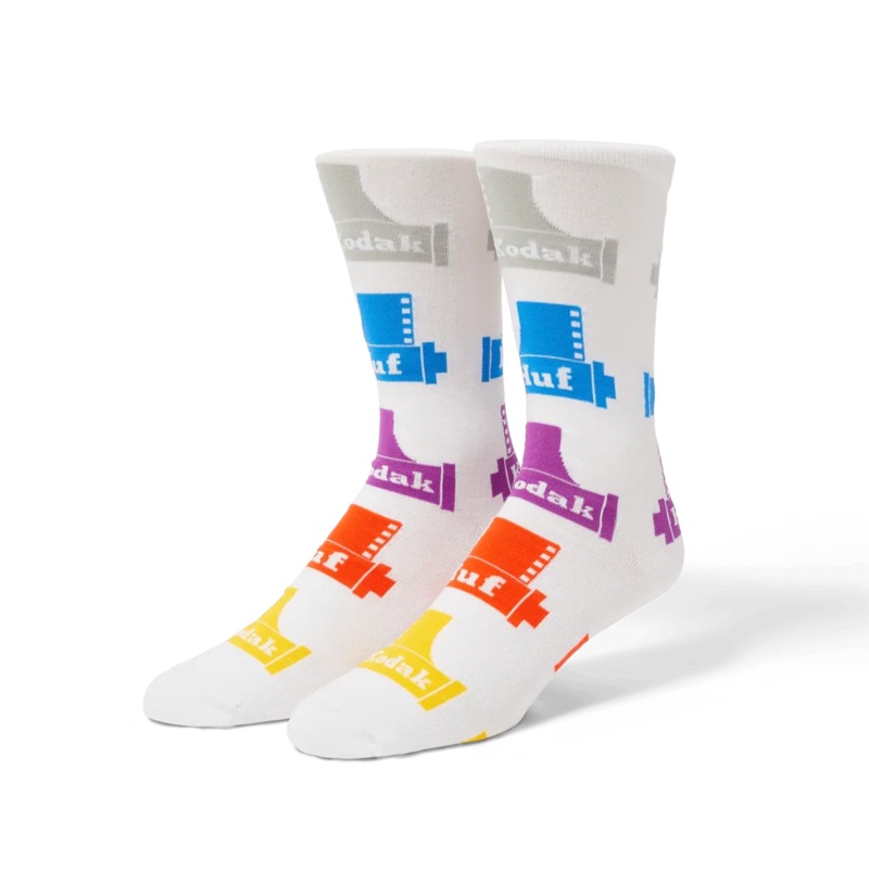 HUF x Kodak Crew Sock White