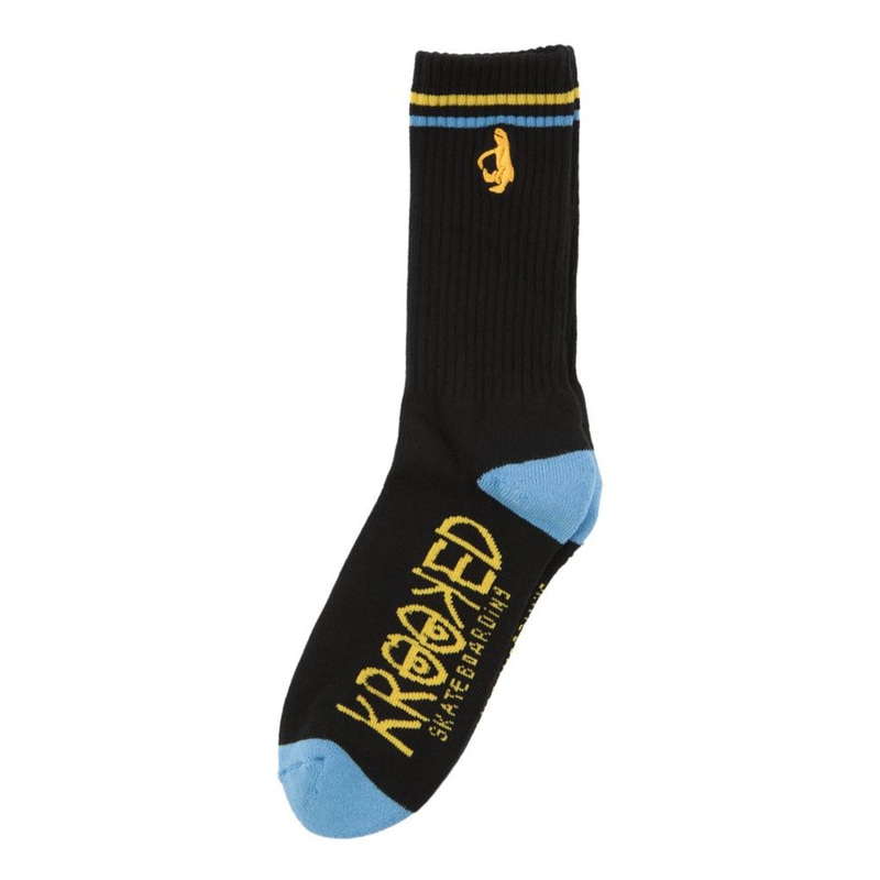 Krooked – Shmoo Sock – Black / Blue / Yellow