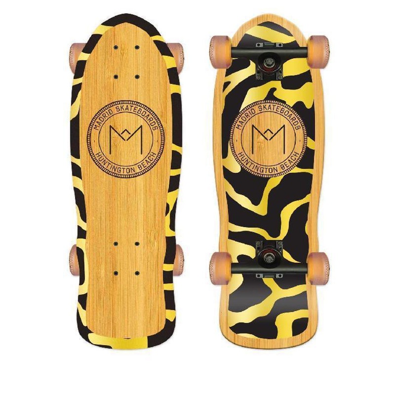 Madrid Harbor Series Shamini 25″ Bamboo Longboard Complete
