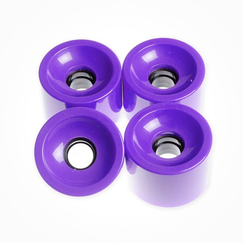 Solid Purple Square Lipped Longboard Wheels 70mm x 80a