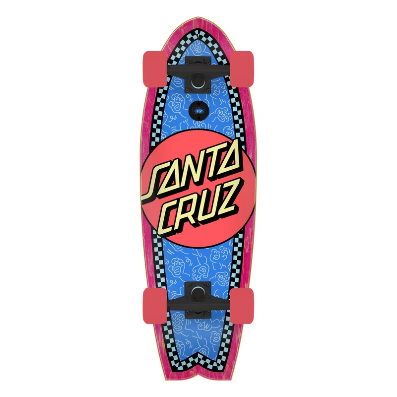 8.81in Contour Hand Repeat Dot Santa Cruz Shark Cruiser No Color 8.81in x 27.69in