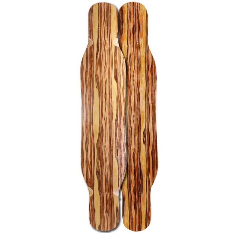 Blank 48″ Smoke Double Kick Dancing Longboard Deck Smoke Wood