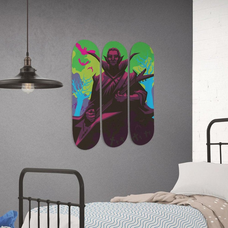 Dracula Rockstar Skateboard Wall Art