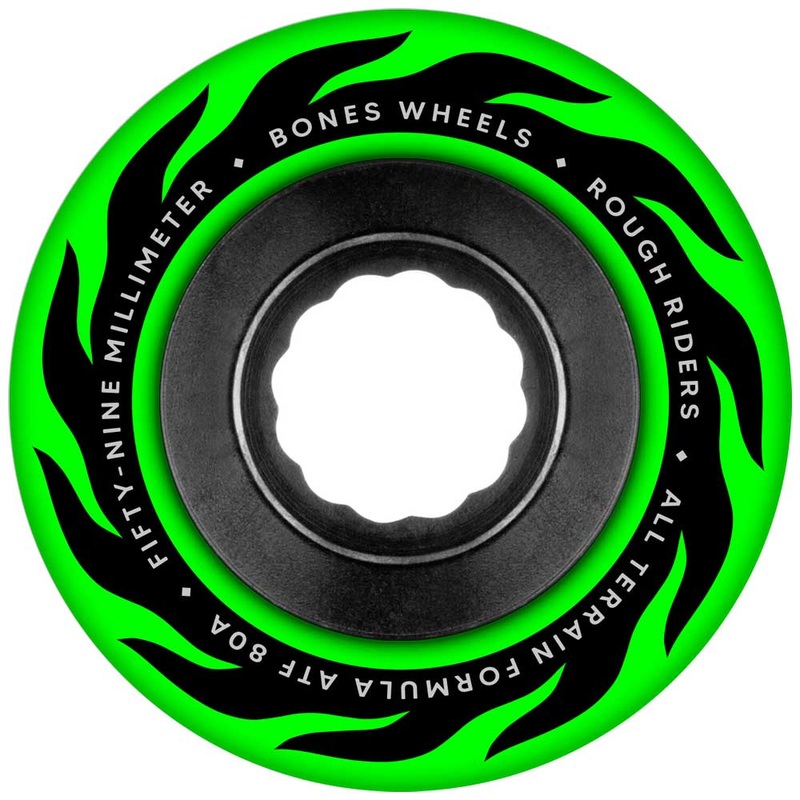 Eternal Flame 59mm80A Green Rough Riders Bones Wheels