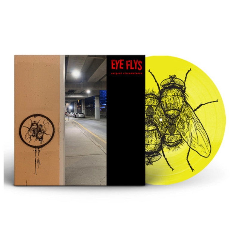 Eye Flys  Exigent Circumstance Neon Yellow Color Vinyl LP Record w/ Screen Printed B-Side