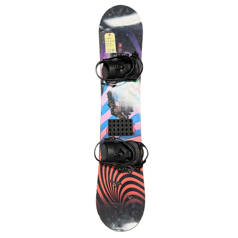 Pre Owned Capita Scott Stevens Mini 125 Snowboard and Size 4-7 Union Bindings 125