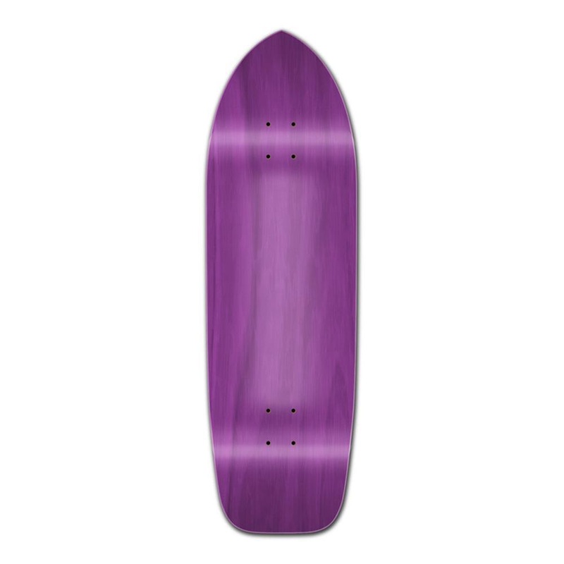 Punked Old School Blank Longboard Deck – Stained Purple Deck