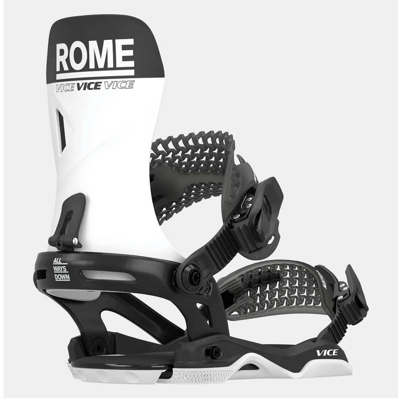 Rome Men’s Vice Snowboard Bindings 2025 M/L White