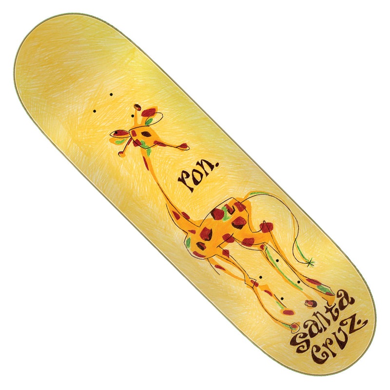 Santa Cruz Ron Whaley Giraffe VX Everslick Deck Yellow 9 x 32.15 WB:14.25