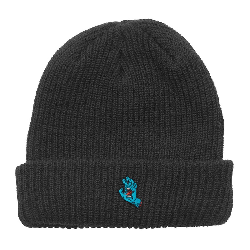 Santa Cruz Screaming Hand Long Shoreman Beanie Black
