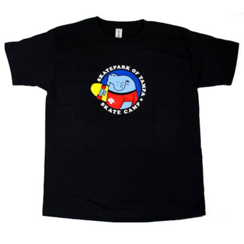 Skatepark of Tampa Skate Camp Manatee T-shirt Black Youth Small