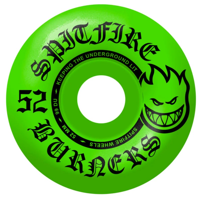 Spitfire Burner Wheels 99d 52mm Green 52mm