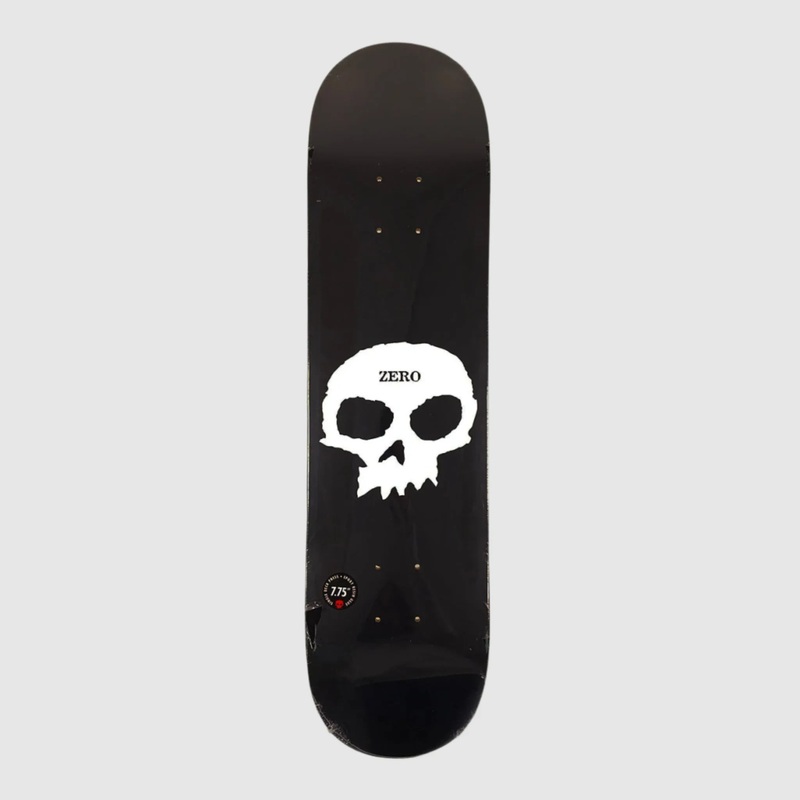 Zero – 8.5″ Single Skull Deck – Black / White 8.5″