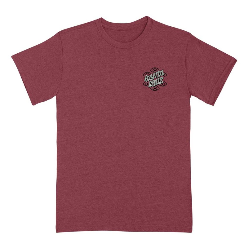 44156287 Salba Eyes Dot Heavyweight Tee Heather Cardinal Mens Santa Cruz LG