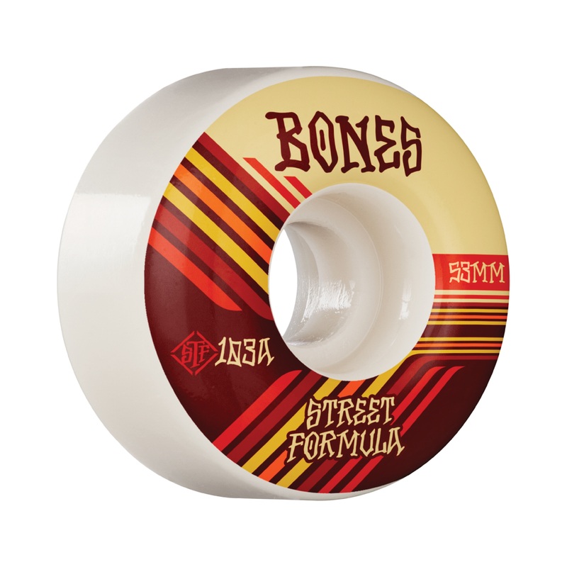 Bones STF V4 Retros 53mm 103a Skateboard Wheels 53mm Duro 103a Classic