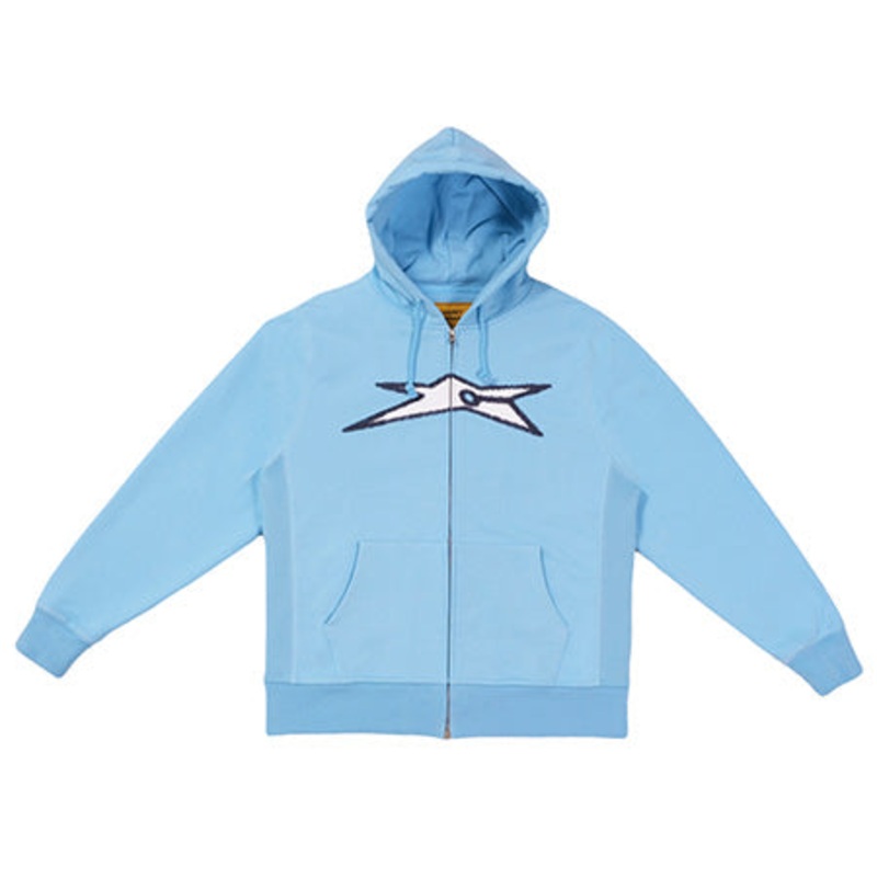 Carpet Company Bizarro Zip Hooded Sweatshirt Ice Blue Medium