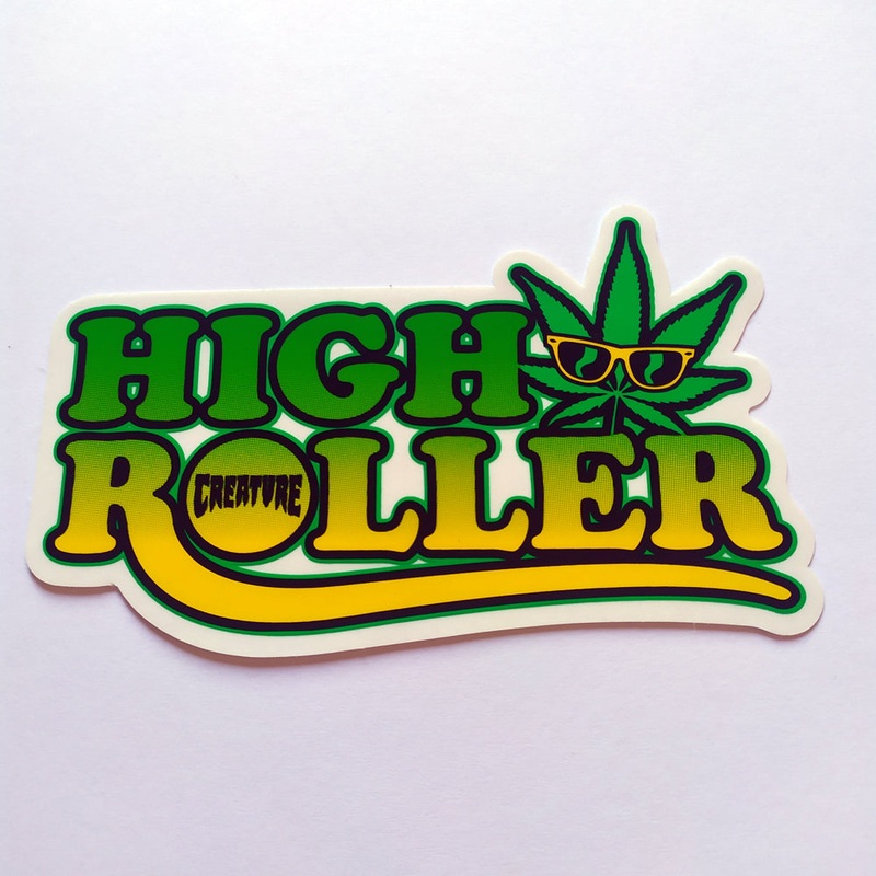 Creature Skateboards “High Roller” Skateboard Sticker – 15cm across approx.