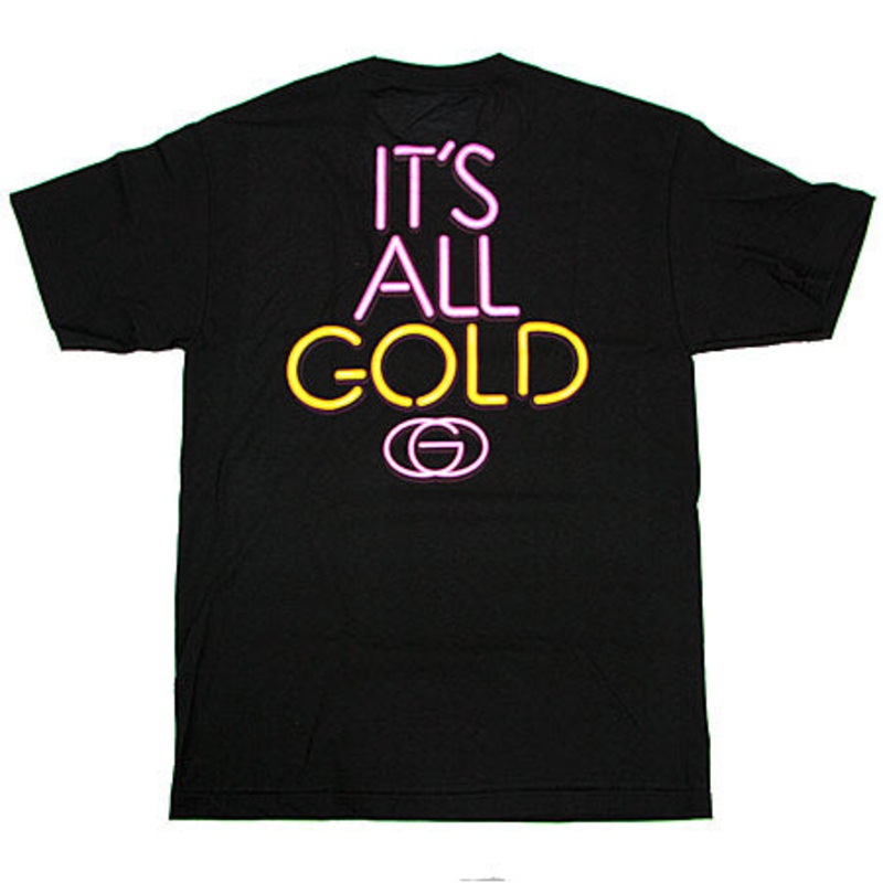 Gold Wheels All Gold T Shirt Black Small
