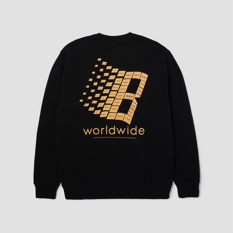 HUF X Bronze Crew Black Small