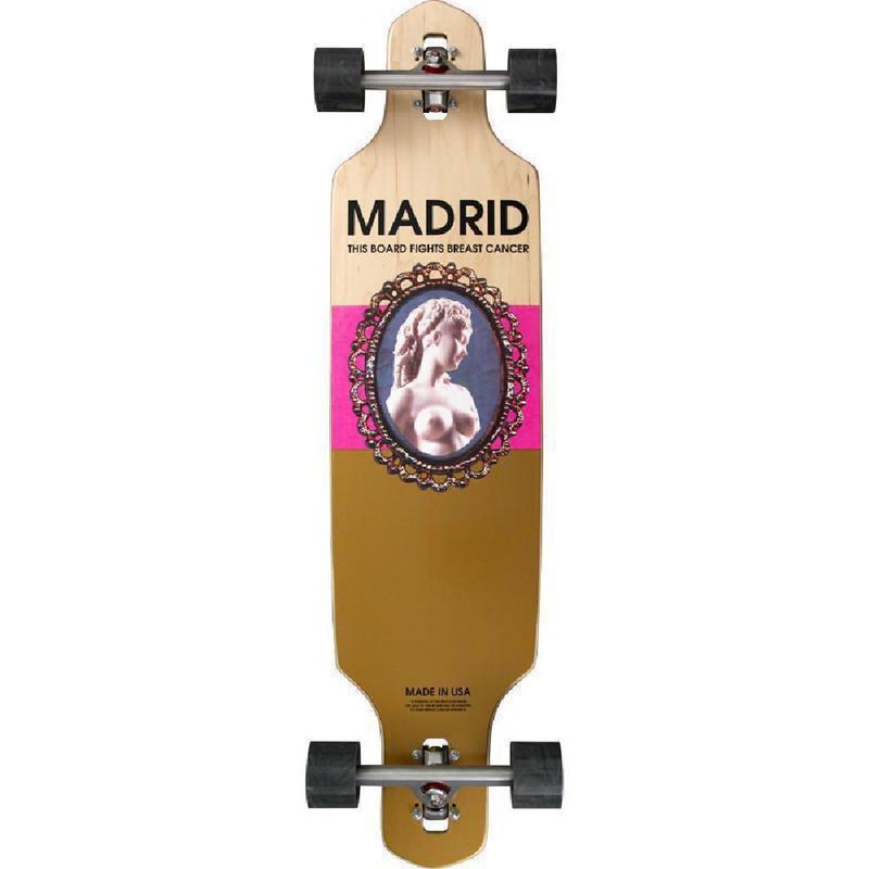 Madrid Breast Cancer Relief – Shield 39″ Cameo Drop-Thru Longboard Complete