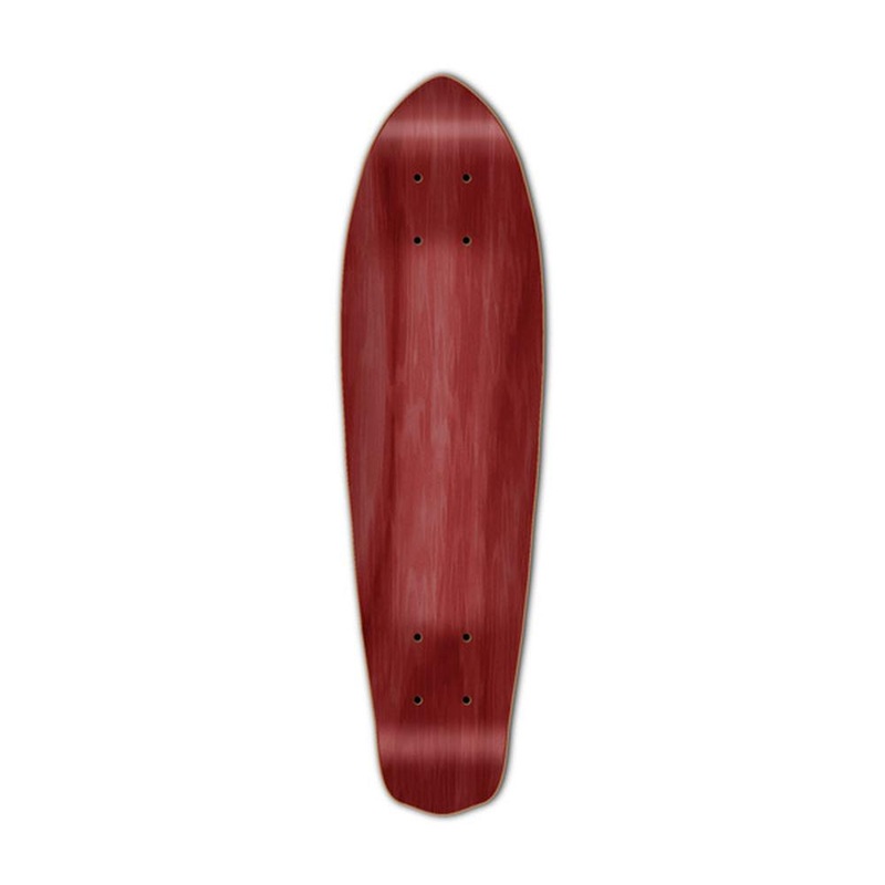 Punked Micro Cruiser Blank  Deck – Stained Red Deck