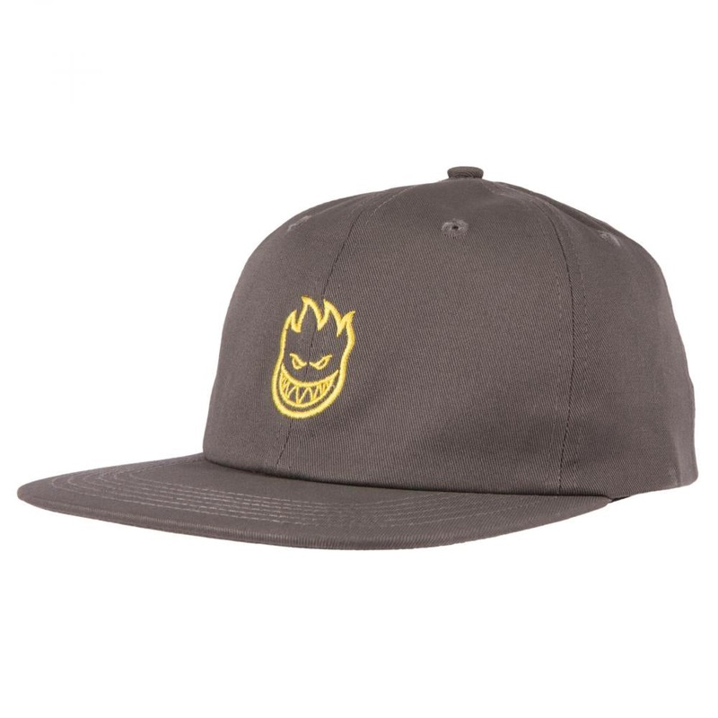 Spitfire Lil Bighead Snapback Hat – Dark Grey /  Yellow