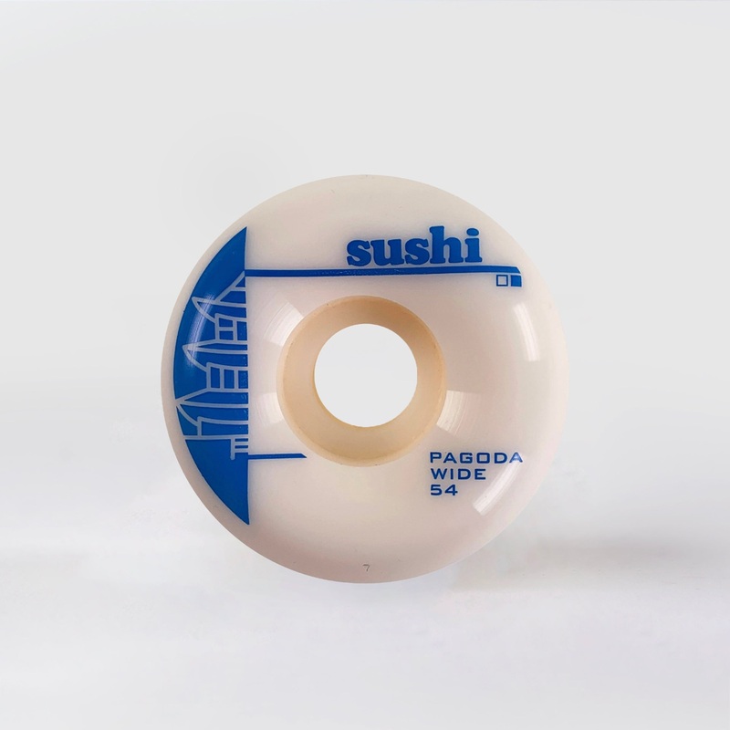 Sushi – 54mm – Pagoda Wide Wheels 99a – White / Blue 54mm