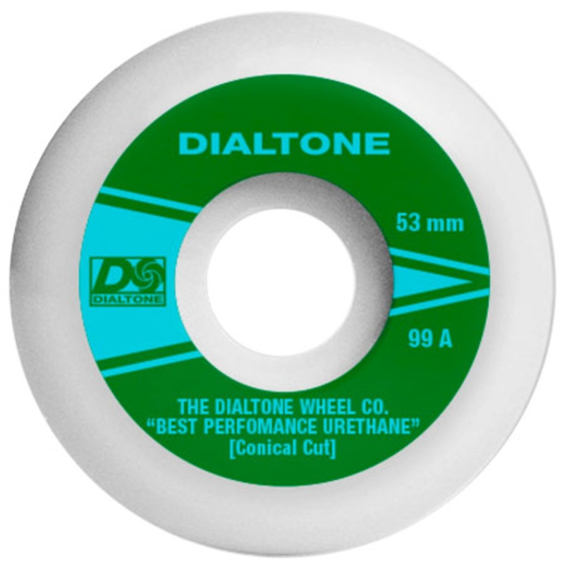 Dial Tone Atlantic Conical 99A Wheels White/ Green 53mm