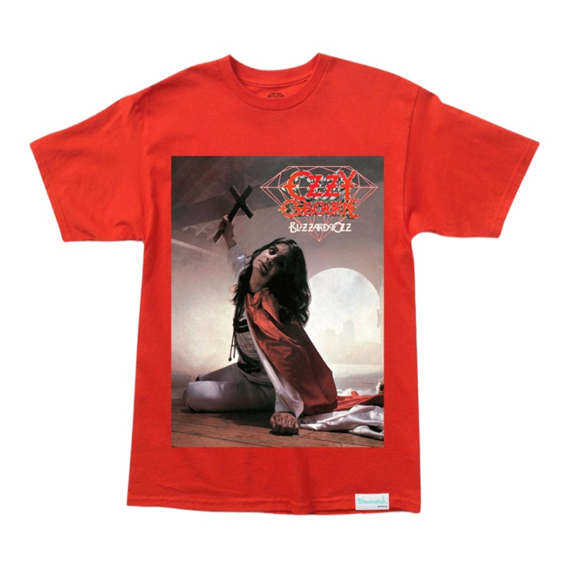 Diamond Supply Co. X Ozzy Osbourne Shirt Blizzard of Ozz Red S