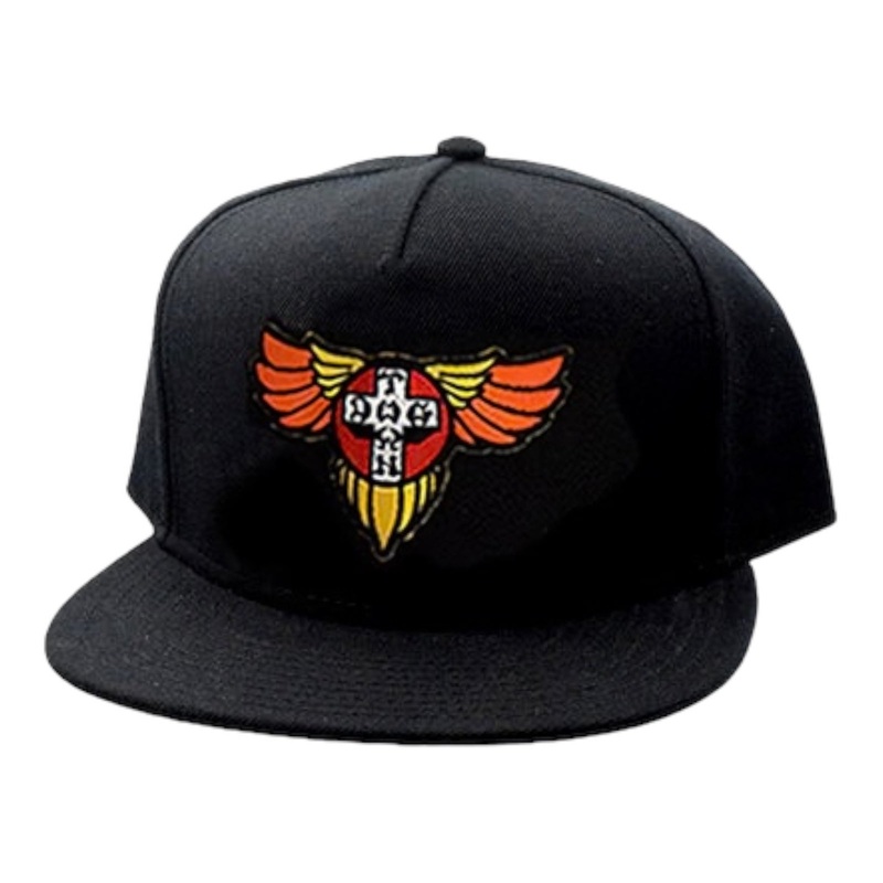 Dogtown Wings Patch OG 70s Snapback Hat Black OS