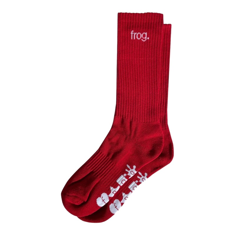 Frog Socks (Dark Red) OS