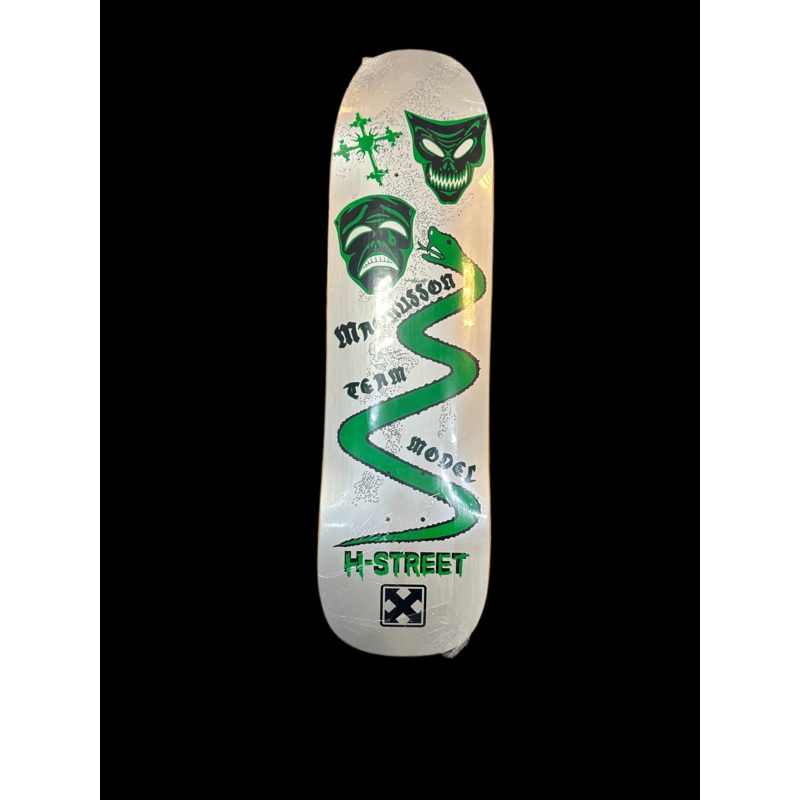 H-STREET MAGNUSSON “MASKS & SERPENT” SKATEBOARD DECK 8.5″ Park & Pool Shape Pink Ink