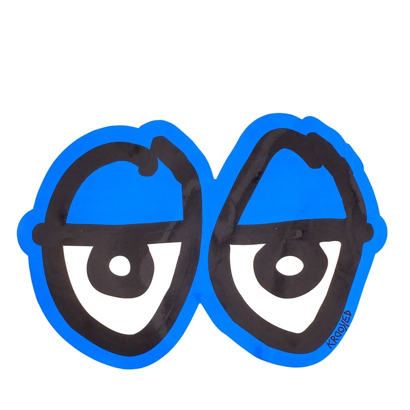 Krooked Eyes Diecut Sticker Large – Blue