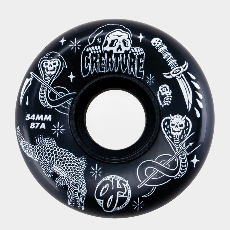 OJ – 54mm – 87a Creature x Trippy Tanks Keyframe Wheels – Black 54mm 87a
